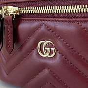 Gucci GG Marmont mini vanity bag Rosso Ancora red matelassé chevron leather - 3