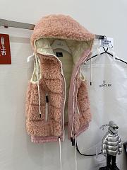 Moncler Classic Teddy Hooded Casual Down Vest In Pink - 6