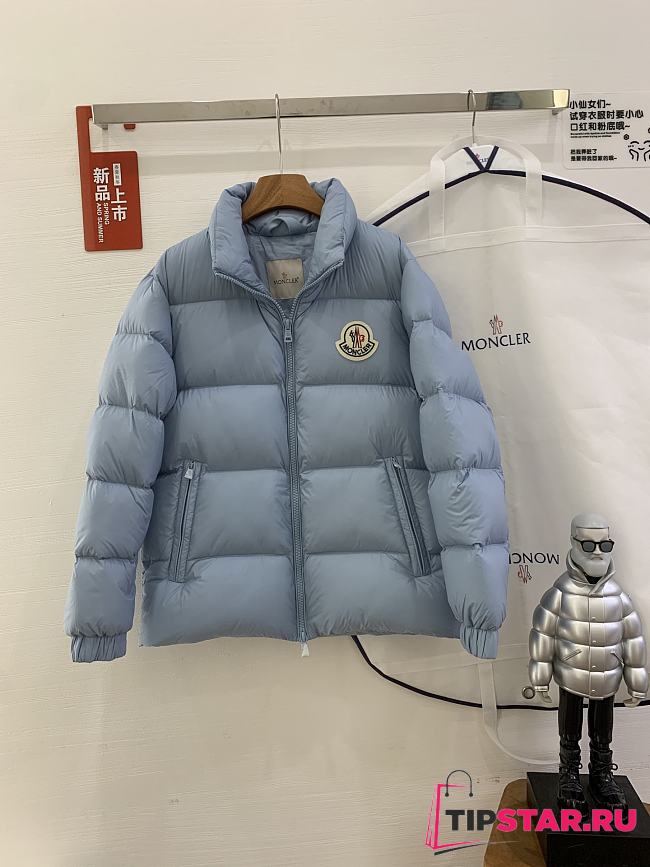 Moncler CITALA Short Down Jacket with Nylon Lining and Stand-Collar Quilted In Blue - 1