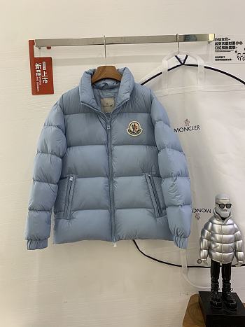 Moncler CITALA Short Down Jacket with Nylon Lining and Stand-Collar Quilted In Blue