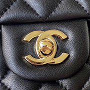 CHANEL Mini Flap Bag With Top Handle (Black)  - 2