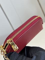 Louis Vuitton Cosmetic Lipstick Pouch In Dark Red - 5