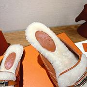 Hermes H-House Wool Mules with Classic Kelly Buckle Brown - 3