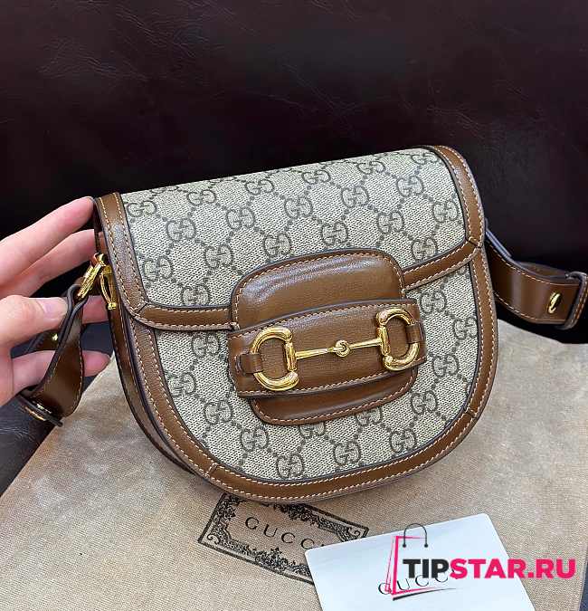 Gucci Mini Horsebit 1955 Shoulder Bag Brown - 1