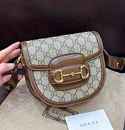Gucci Mini Horsebit 1955 Shoulder Bag Brown - 1