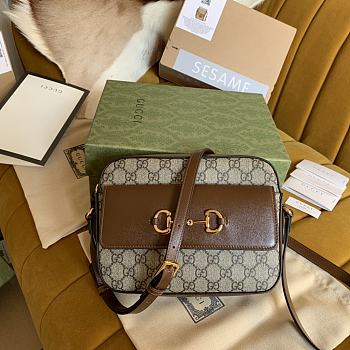 Gucci 1955 Horsebit Shoulder Bag In Brown