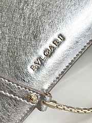 Bvlgari Serpenti Forever small top handle bag in silver - 6