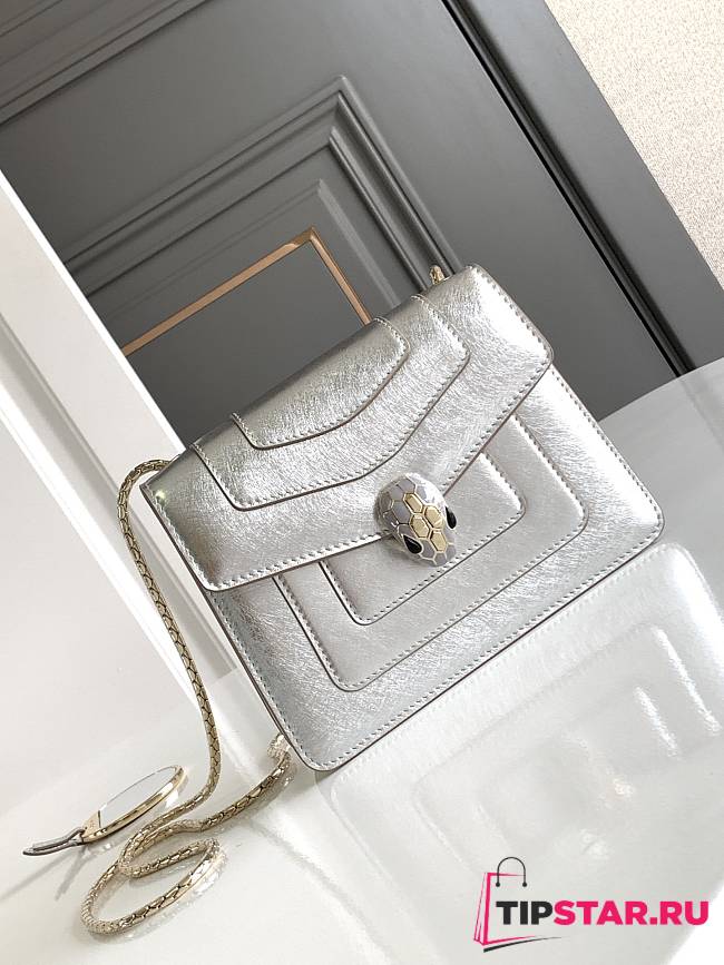 Bvlgari Serpenti Forever Bolso Bandolera In Silver - 1