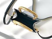 Bvlgari Serpentine mini tote bag in black Metropolitan calf leather - 6