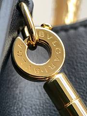 Bvlgari Serpentine mini tote bag in black Metropolitan calf leather - 5