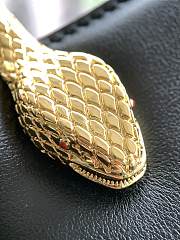 Bvlgari Serpentine mini tote bag in black Metropolitan calf leather - 3