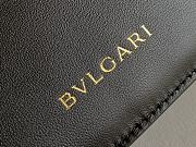 Bvlgari Serpentine mini tote bag in black Metropolitan calf leather - 2