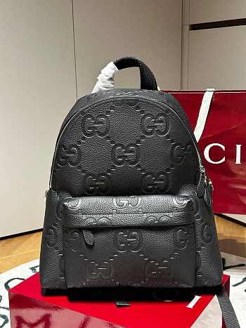 Gucci GG jumbo medium backpack in black GG leather