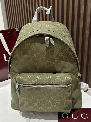 Gucci GG canvas medium backpack in green