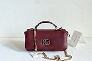 Gucci GG Milano small top handle bag In Burgundy - 1