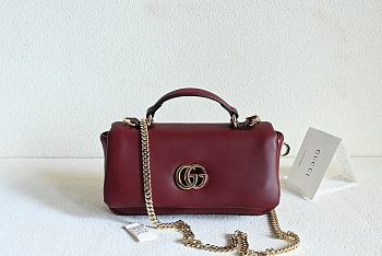 Gucci GG Milano small top handle bag In Burgundy
