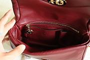 Gucci GG Milano small top handle bag In Burgundy - 5