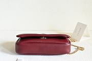Gucci GG Milano small top handle bag In Burgundy - 4