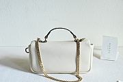 Gucci GG Milano small top handle bag In White - 5
