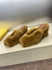 Fendi Open-Toe Lounge Slippers Yellow - 2