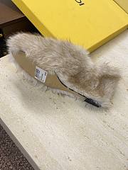 Fendi Open-Toe Lounge Slippers White - 6
