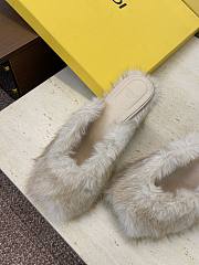 Fendi Open-Toe Lounge Slippers White - 4