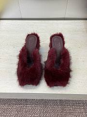 Fendi Open-Toe Lounge Slippers Dark Pink - 1