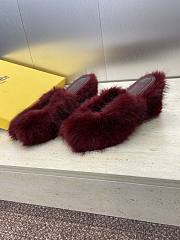 Fendi Open-Toe Lounge Slippers Dark Pink - 4