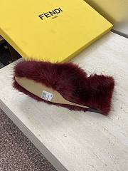 Fendi Open-Toe Lounge Slippers Dark Pink - 2
