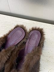 Fendi Open-Toe Lounge Slippers Brown - 6