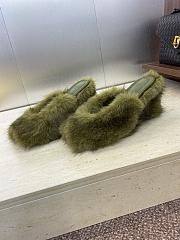 Fendi Open-Toe Lounge Slippers Green - 2