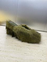 Fendi Open-Toe Lounge Slippers Green - 4