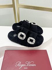 Roger Vivier classic double-diamond-buckle wool slippers 03 - 4