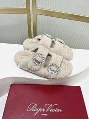 Roger Vivier classic double-diamond-buckle wool slippers 02 - 6