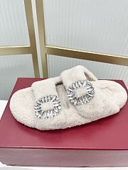 Roger Vivier classic double-diamond-buckle wool slippers 02 - 3