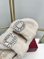 Roger Vivier classic double-diamond-buckle wool slippers 02 - 2
