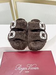 Roger Vivier classic double-diamond-buckle wool slippers 01 - 1