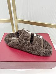 Roger Vivier classic double-diamond-buckle wool slippers 01 - 2