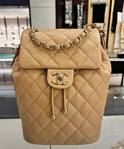 Chanel Urban Spirit backpack Caviar In Beige 23x21x15.5cm - 1