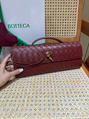 BV Long Clutch Andiamo With Handle Barolo 31x13x3cm - 3