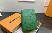 Louis Vuitton Pocket Organizer Taurillon Monogram leather green - 1