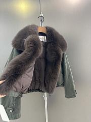 Maxmara fall/winter fur and goose down jacket in green 01 - 5