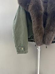 Maxmara fall/winter fur and goose down jacket in green 01 - 2