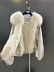 Maxmara fall/winter fur and goose down jacket in white - 4