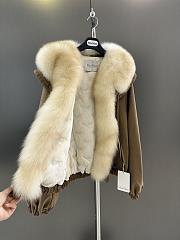 Maxmara fall/winter fur and goose down jacket in dark beige - 3