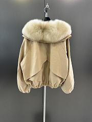 Maxmara fall/winter fur and goose down jacket in beige - 6