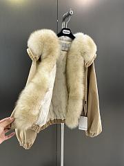 Maxmara fall/winter fur and goose down jacket in beige - 3