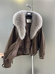 Maxmara fall/winter fur and goose down jacket in dark brown - 4