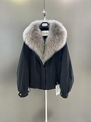 Maxmara fall/winter fur and goose down jacket in dark blue - 1