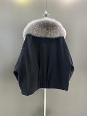 Maxmara fall/winter fur and goose down jacket in dark blue - 2